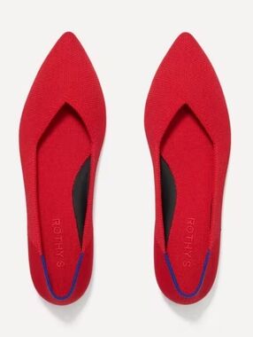 Rothy's Red Pointed Ballet Flats